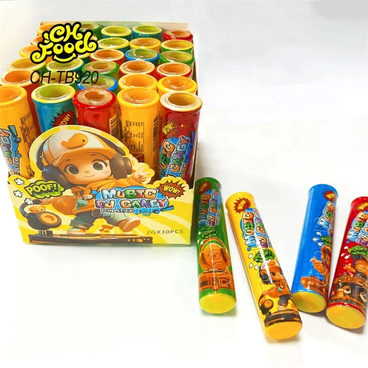 Wholesale Low MOQ Music DJ Candy Plastic Voice Toy With Sweet Tablet Hard Candy for Kids