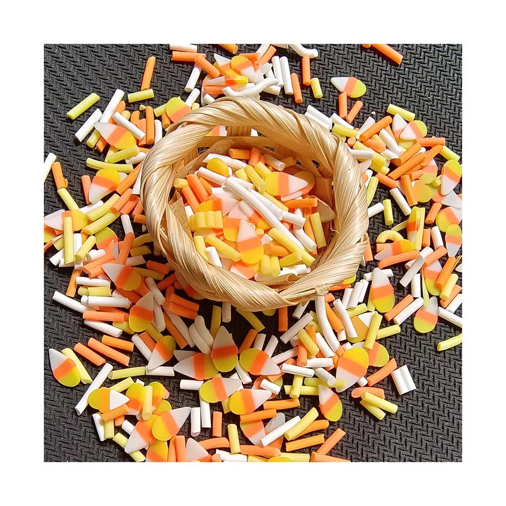 halloween candy corn slices polymer clay