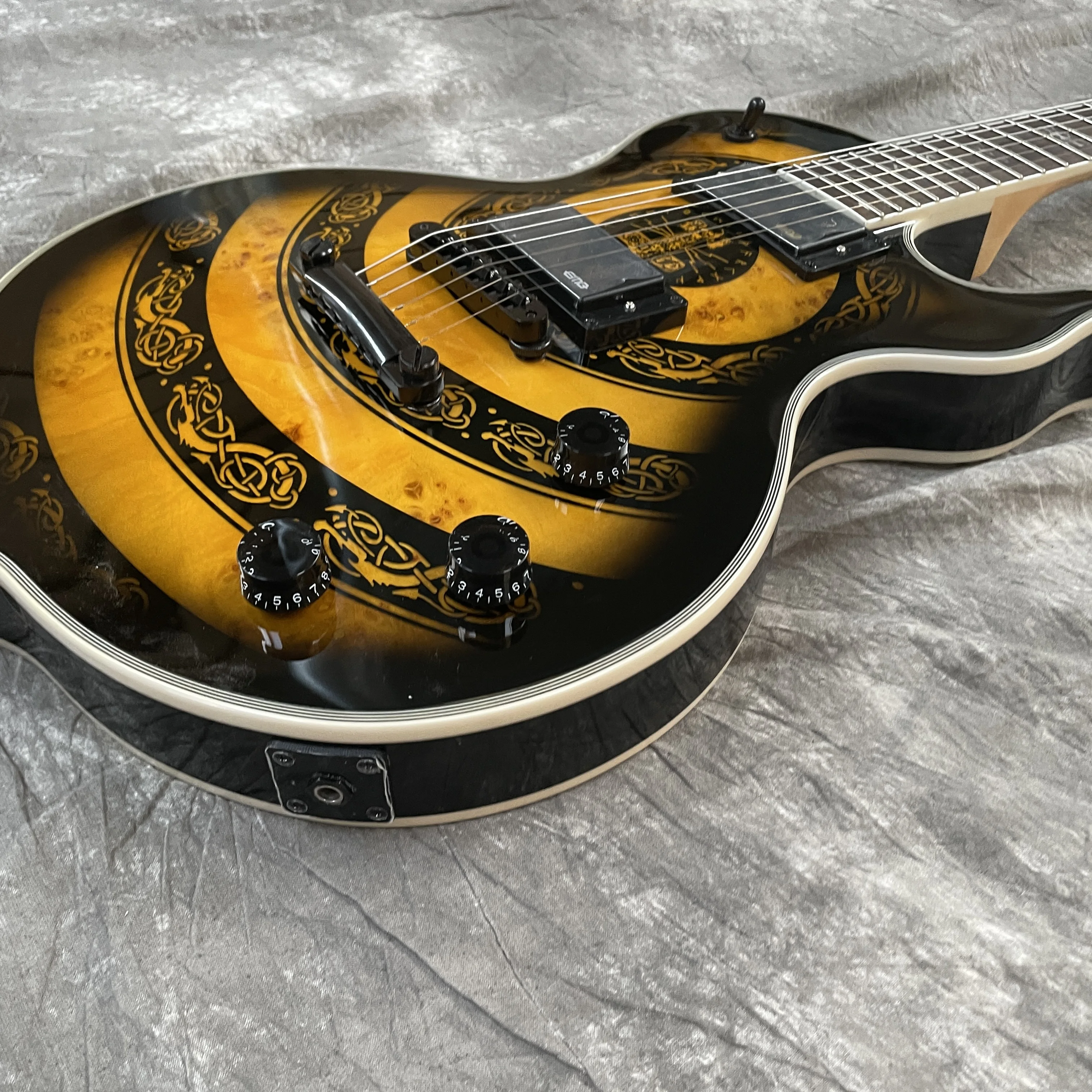 Custom Zakk Wylde Electric Guitar - Odin Viking Totem Style 6