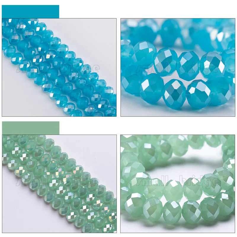 Factory Price 8MM Colorful Round Glass Crystal Rondelle Beads Wholesale manufacture