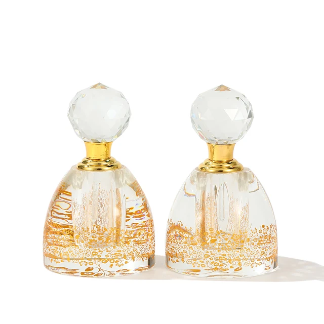 clear empty High-end luxury perfume bottle essential oil bottle crystal bottle