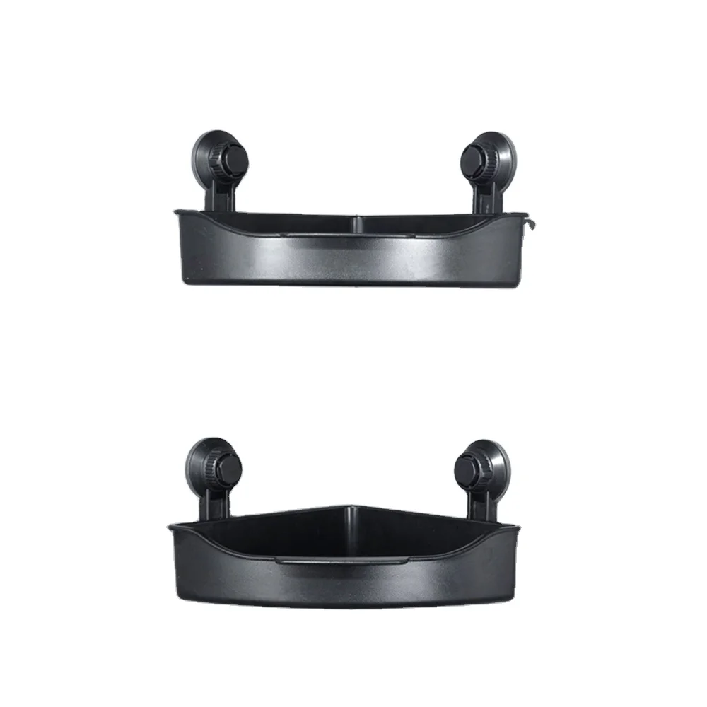 No Drilling Suction Cups Shampoo Bathroom Wall Mounted Storage Rack Holder Bathroom Vacuum Shower Caddy Corner Shelves