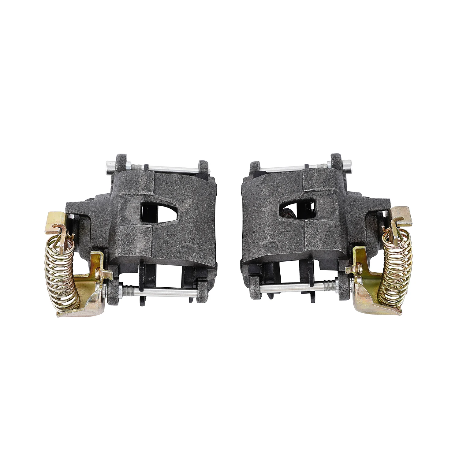 Front Disc Brake Caliper Brackets For 1955-64 Chevy Bel Air & Full Size | Gold Zinc C20562