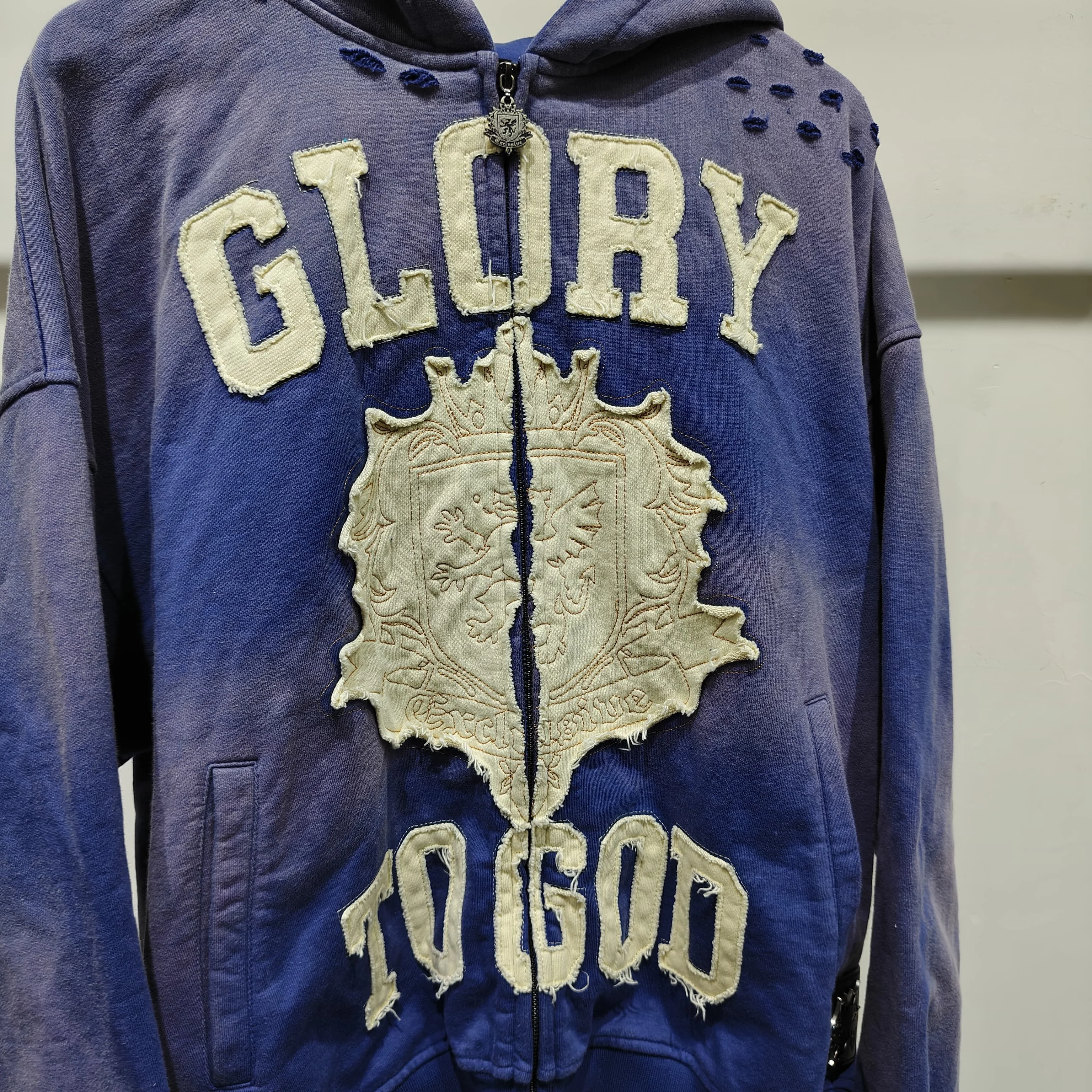 Heavyweight Vintage Hoodies with Custom Logo Gradient Loose Fit Over Sized Washed Retro gallery 4