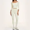 Crema, manga 3/4 + leggings