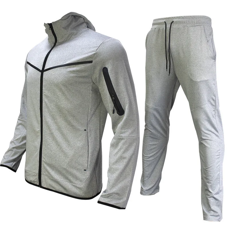 Sweat Jogging Sportswear Jogger Sweatpants and Hoodie Set Sweatsuit Plain Track Suit Men Sets Tracksuit With Side Training Wear