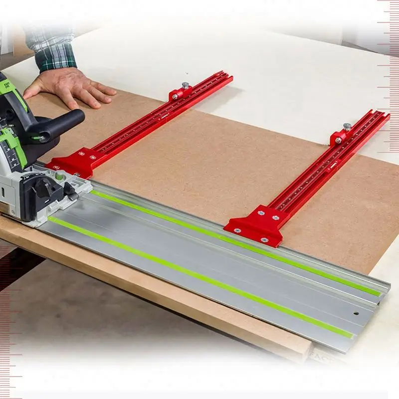 TEBAK W-51 Aluminum Alloy Parallel Guide System Track Saw Rail Clamp for Repeatable Cuts Fit for Festool Woodworking Tools