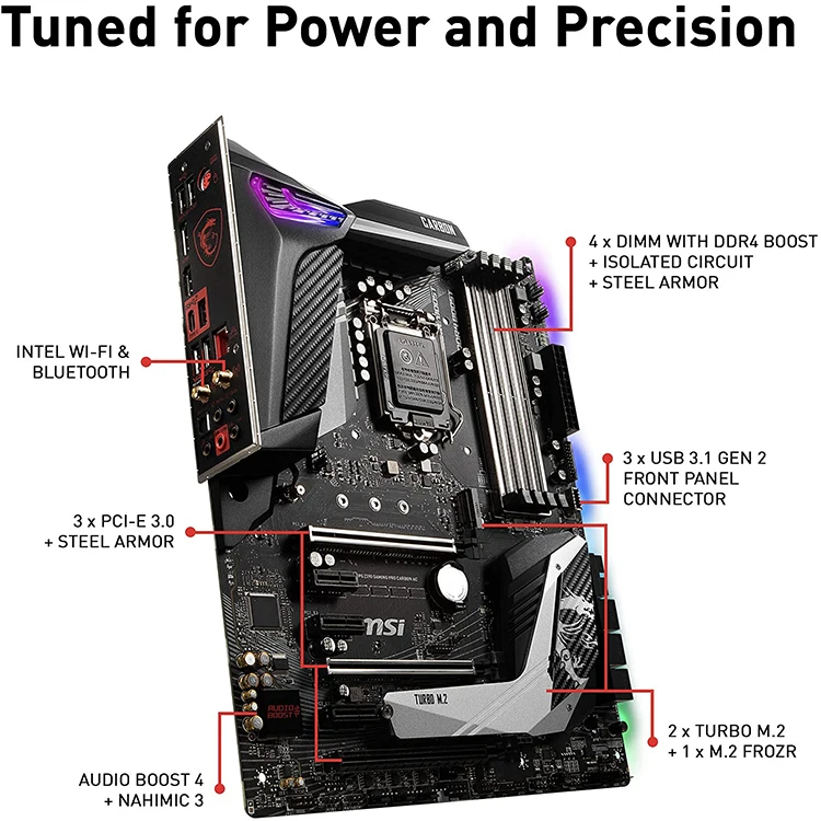MSI MPG Z390 GAMING PRO CARBON AC LGA 1151 マザーボード（中古）