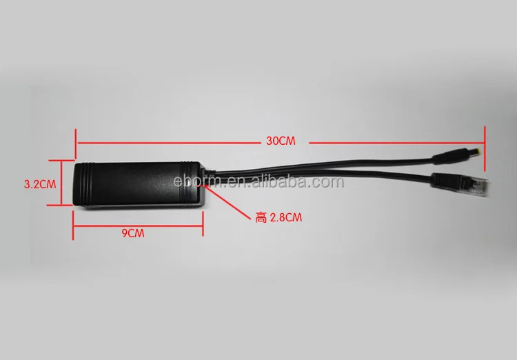 REVODATA Convertisseur PoE 48V Vers 24V - Injecteur IEEE802.3af/at 24W RJ45 Plug And Play