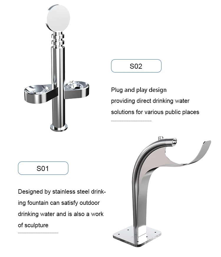 IUISON 2022 factory direct selling 304 stainless steel outdoor drinking fountain for gym supplier