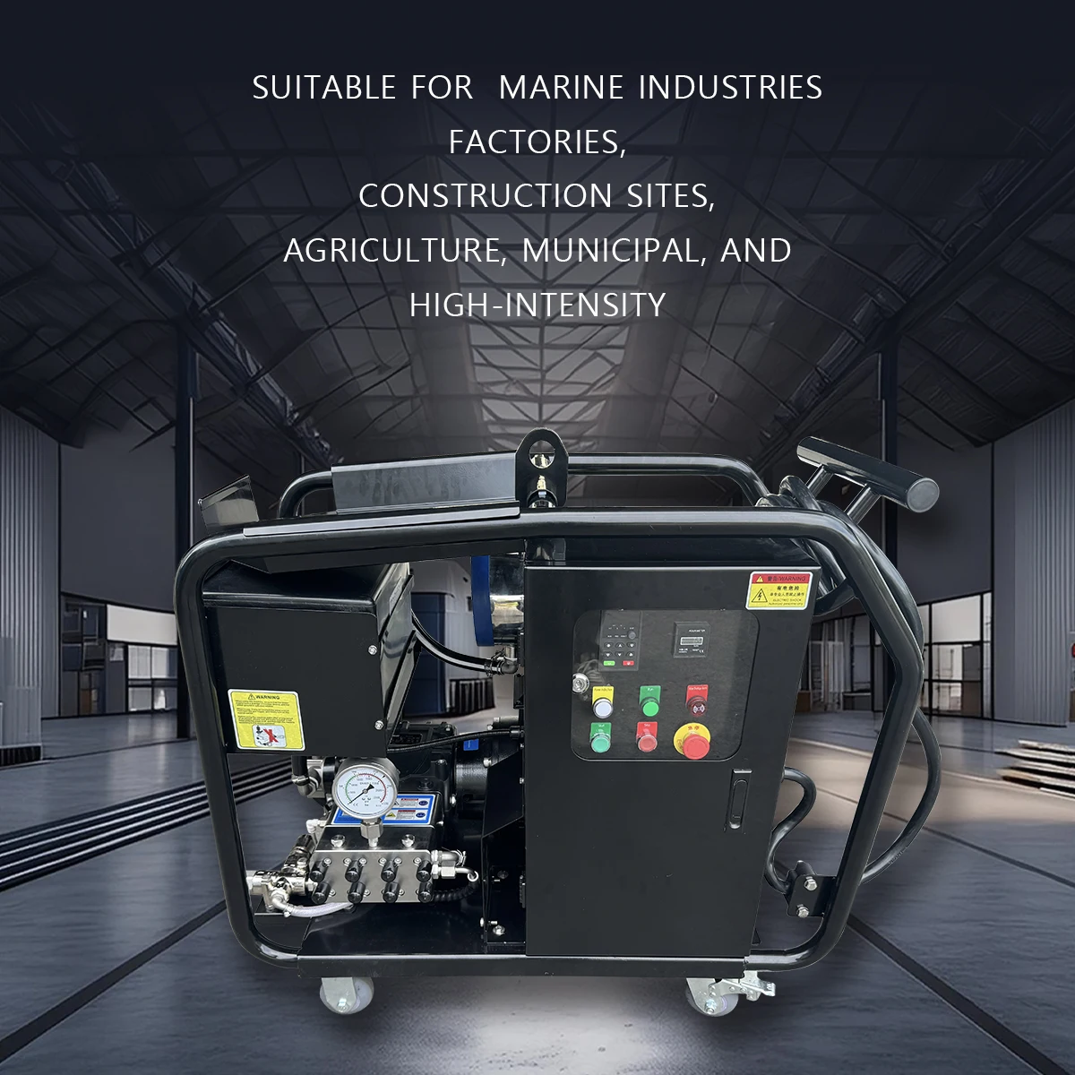 440V/60HZ 36KW 14500Psi 1000Bar 18Lpm Commercial Buildings Washing Industrial High Pressure Washer Remove Rust Deburring