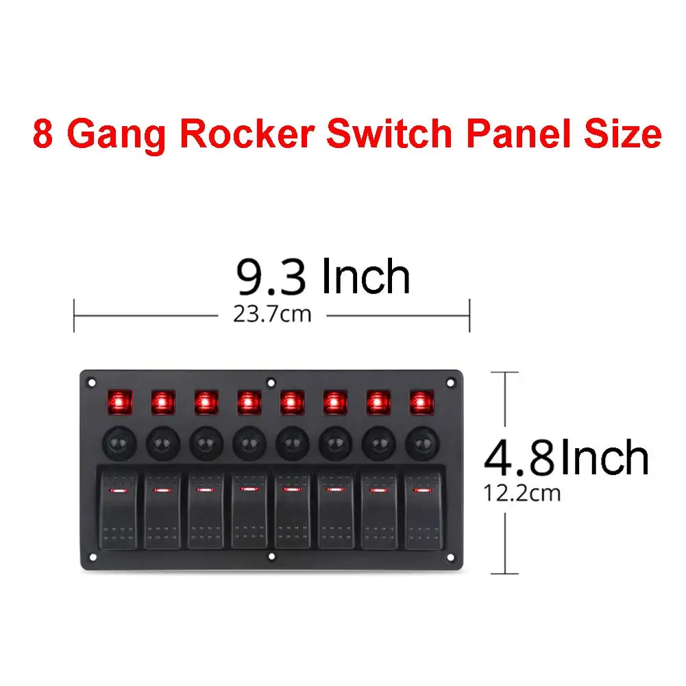 Wholesale Waterproof Toggle Rocker Switch Panel 12V/24V Circuit Breaker LED  Indicator Gang On-off Ignition Pin Combination Switch Red From 