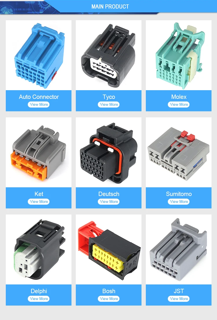 60986956 Female And Male Auto Connector Wire To Board Custom