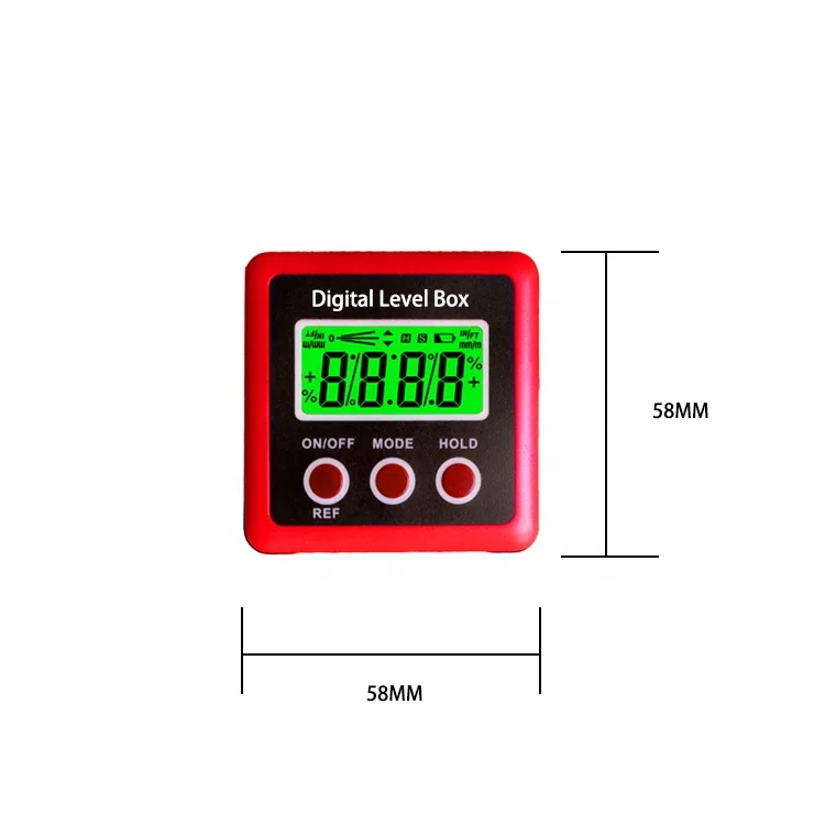 Digital Cube Inclinometer Protractor Gauge