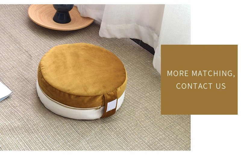 Customized Round Zafu Meditation Seat Cushion Dropshipping Wholesale Yoga Bolster Buckwheat