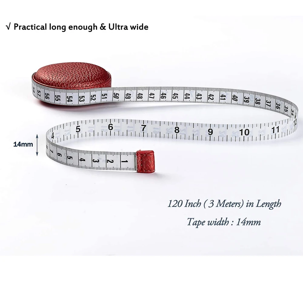 Tape Dual Sided Leather Tape Measure Retractable For Body Cloth Tape