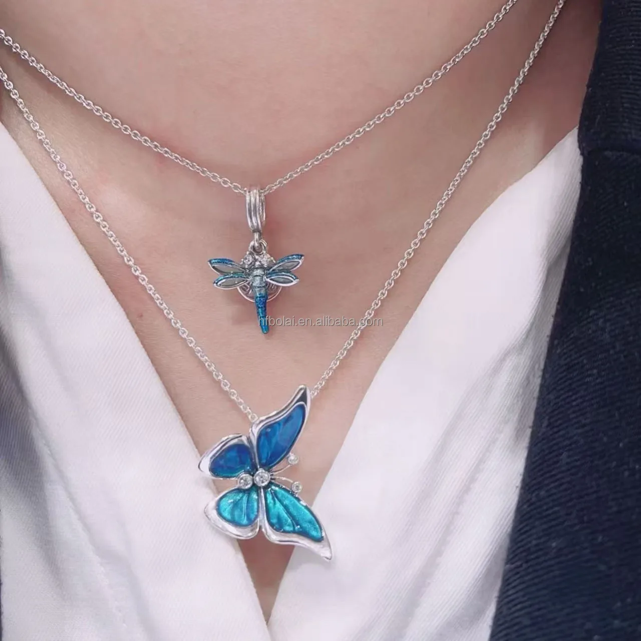 High Quality Sterling Sier S Butterfly Hummingbird Dragoy Charm Custom Jewelry 5