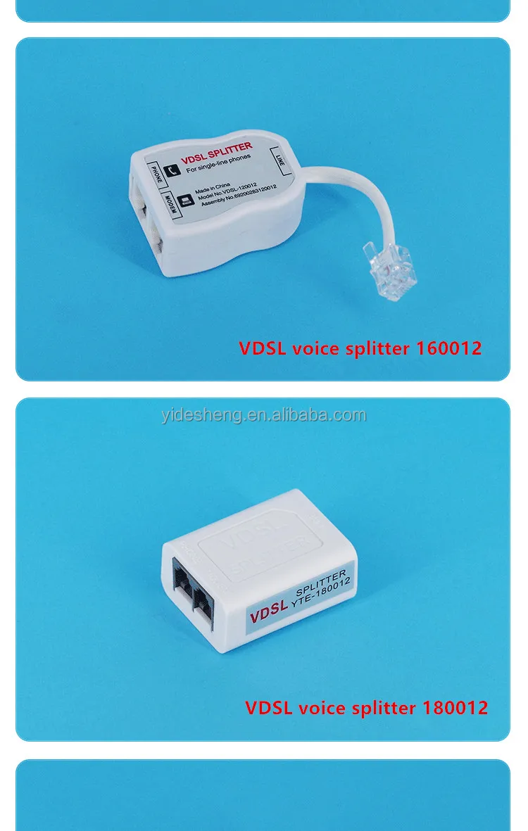 Vdsl Filter ADSL Speech Splitter, 2-Port RJ11 Telephone & Network Filter, Modem ...