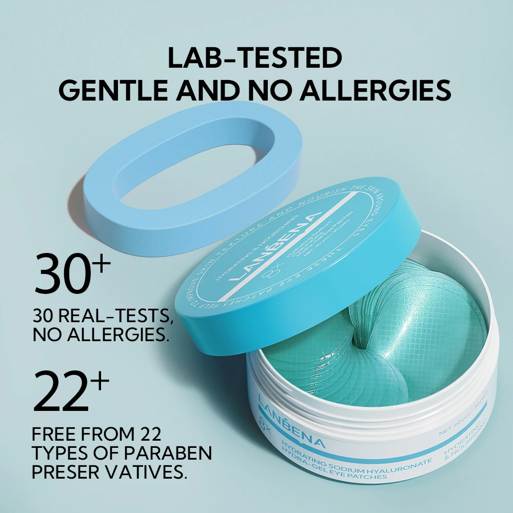 LANBENA Eye Masks for Dark Circle Collagen Eye Patches 60pcs OEM Private Label for Women manufacture