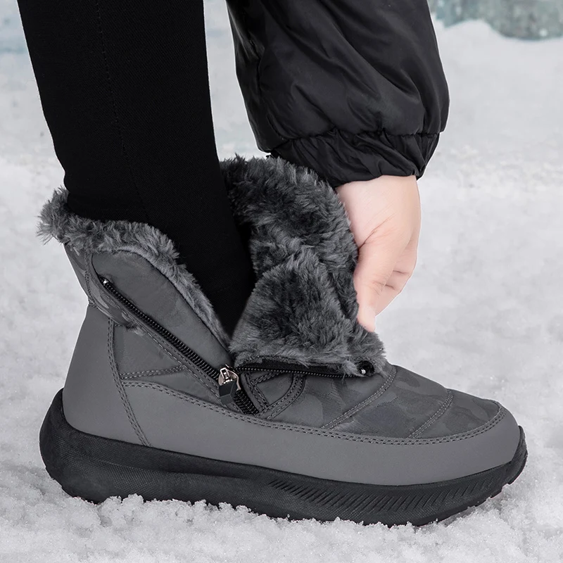 Winter Ankle Boots Flat Snow Boots Womens Custom Women Long Boots