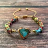 Pulsera de cuentas de piedra Rainbow Emperor