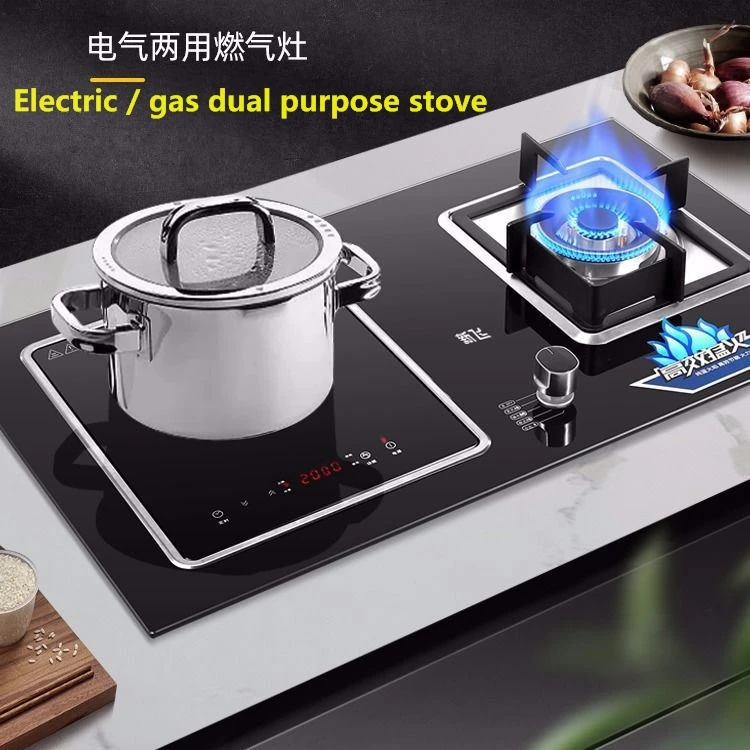 Electric and Gas Dual-purpose Gas Stove for Kitchen Dual Stove Home  Embedded Natural Gas Liquefied Gas Stove Induction Cooker