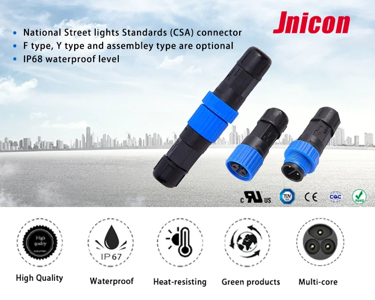 Jnicon M15 Electrical Waterproof Cable Connector 2 3 4 5pin Mini Male Female Receptacle Ip68 6583