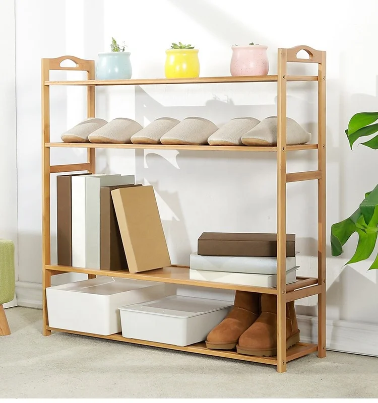 
 Бамбуковая деревянная стойка для обуви, полка для обуви, органайзер для хранения, отдельно стоящая деревянная стойка для обуви  