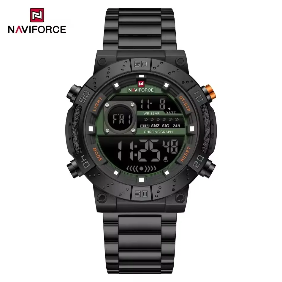 NF9241S Men's Waterproof Digital Chronograph Watch - Sporty Style