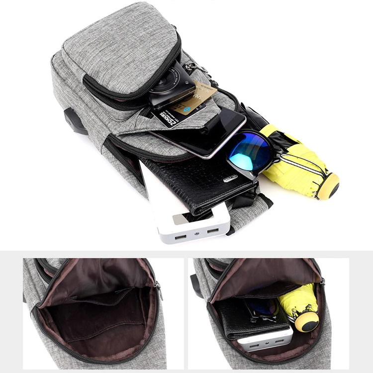 New Fashion Mens Chest Bag Single Shoulder Waterproof Crossbody Bags ...