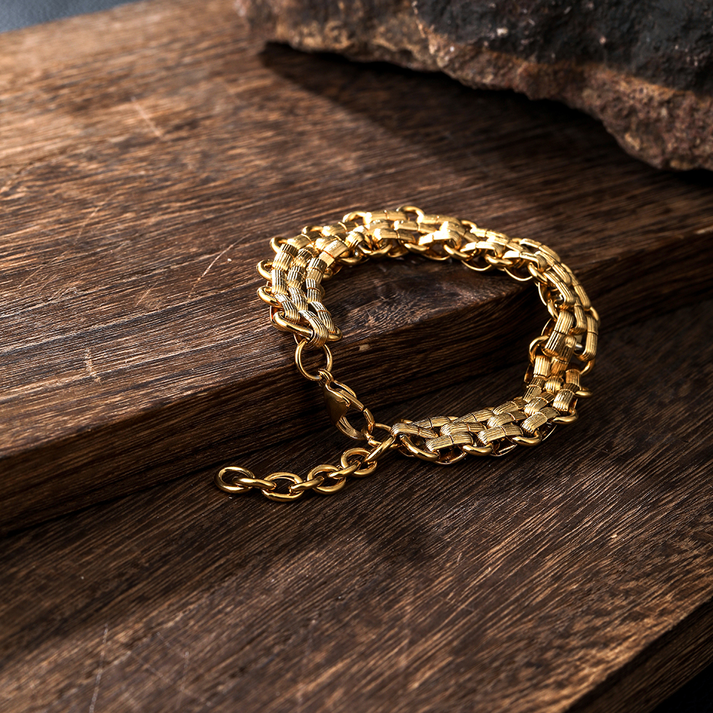 Wholesale Elegant Jewelry Gold Men's Bracelet NV0101401G
