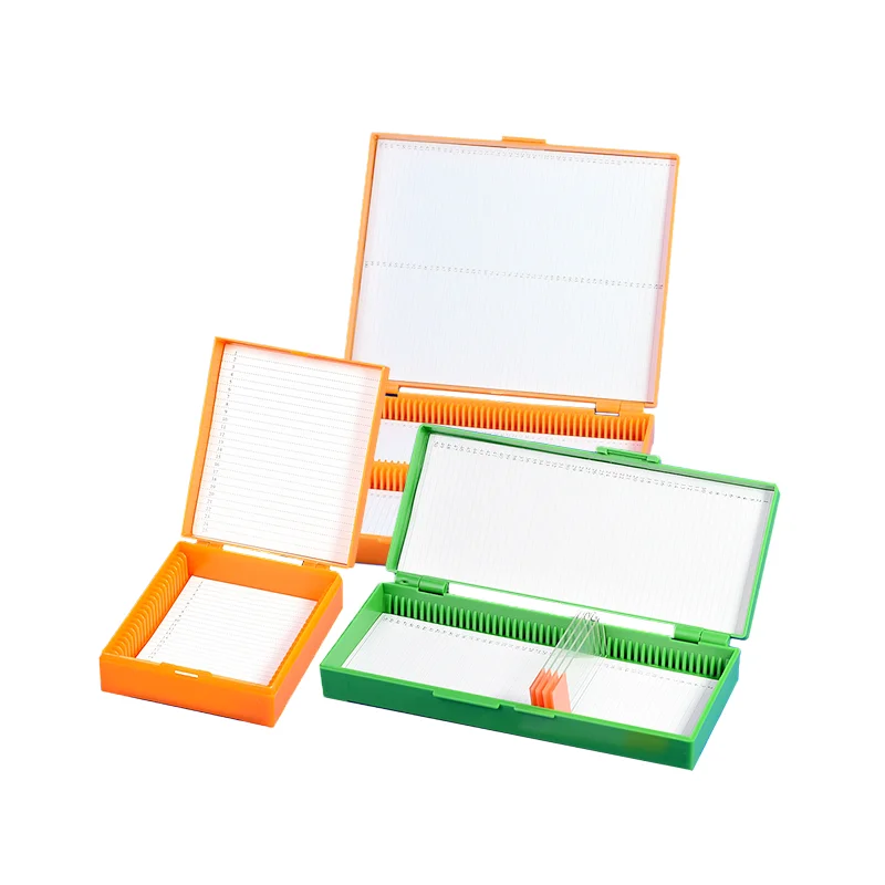 ABS Prepared Microscope Glass Slide Storage Box for Lab