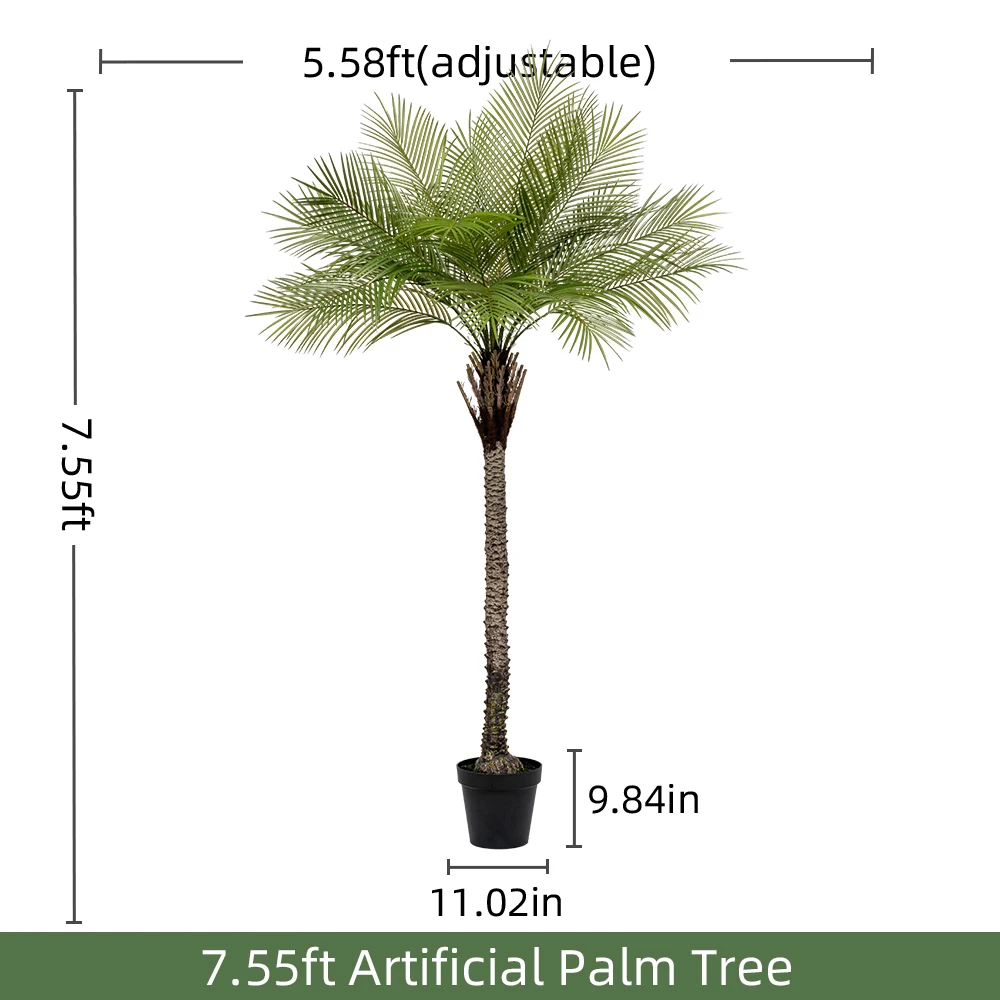 Coconut tree Palm tree 180cm/220cm/250cm/280cm stimulation indoor/outdoor hotel decorative artificial plants supplier