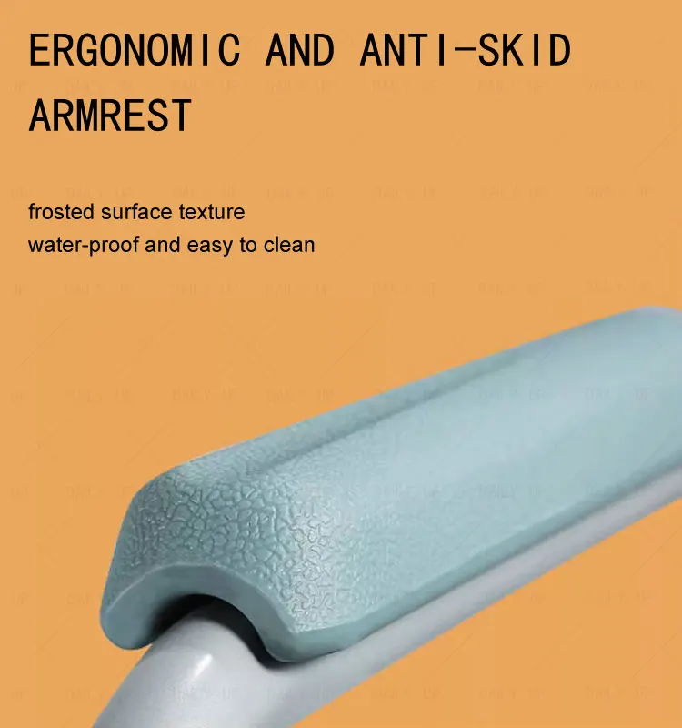 Upholstered Folding Commode Chair With Armrests Adjustable Anti-Skid Shower Chair For Disabled Hospital Patient