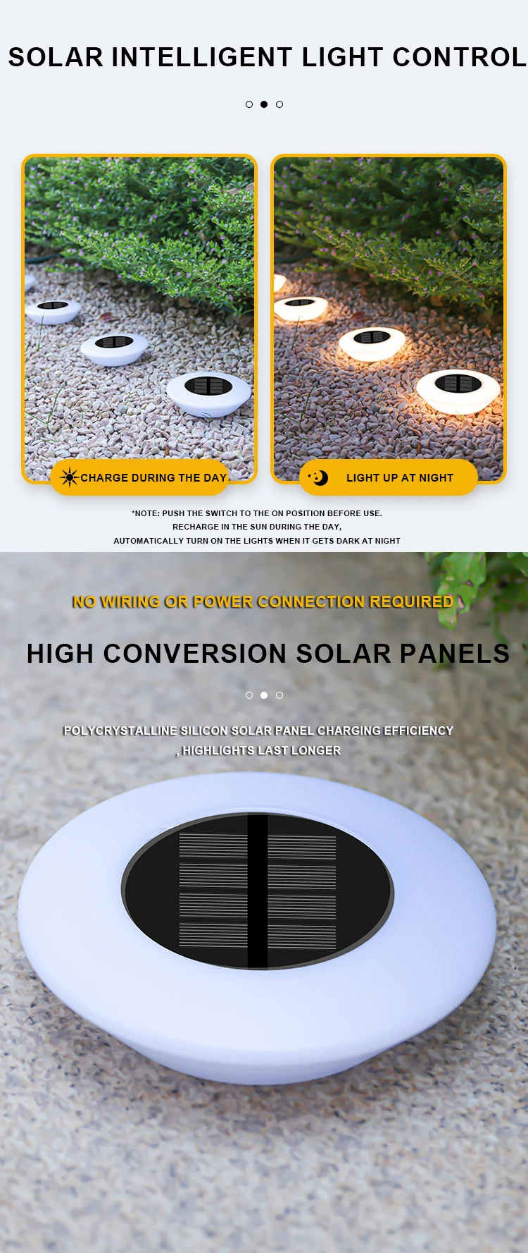 Cheap 14 LED Disc Ground Garden Solar Powered Path Garden Waterproof Lamp Outdoor Ground Light underground light for Landscape details