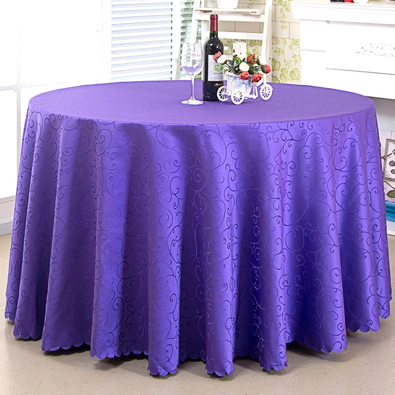 Cheap Jacquard Round Table Cloths and Polyester Luxury Tablecloths for Weddings