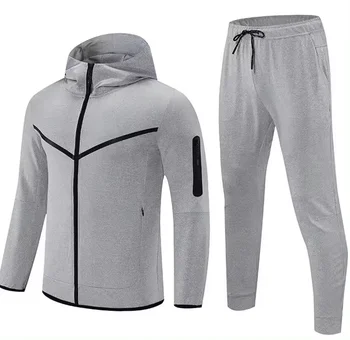 Sportswear Breathable Full Zip Up Jacket Tracksuit Jogger 2 piece Sets For men's sets sport