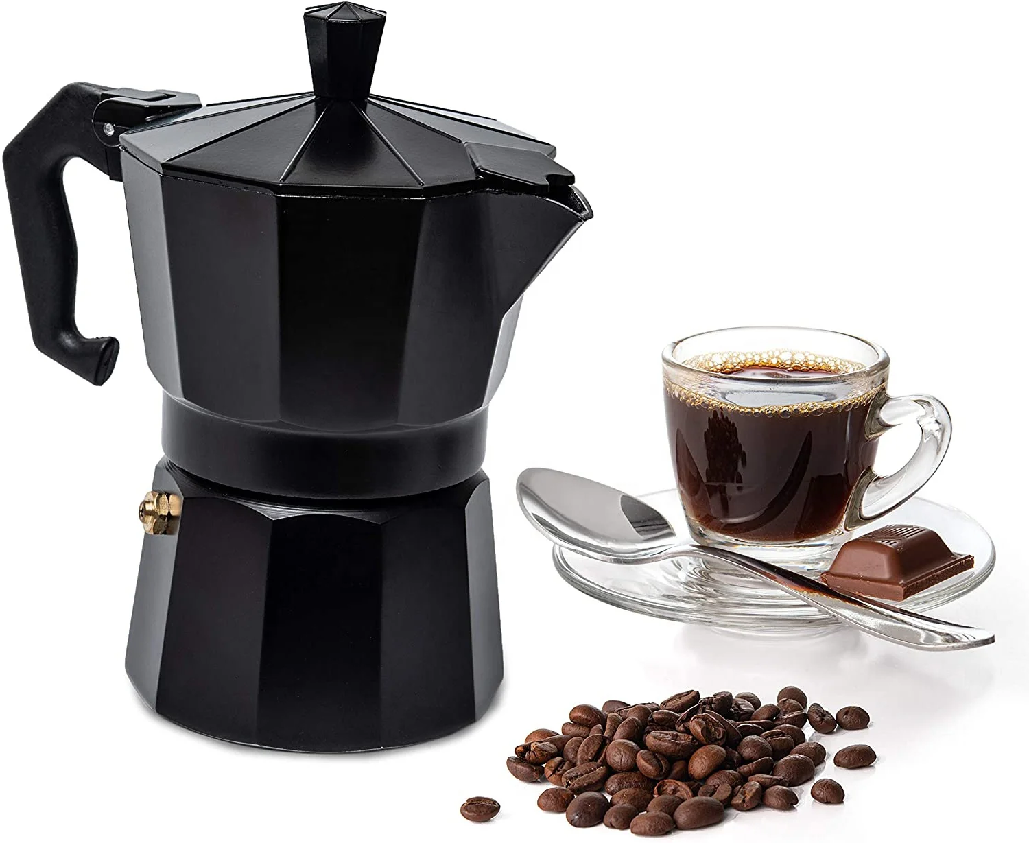 moka 6-cups stovetop espresso moka pot aluminium