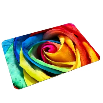 Colorful Rose Diatomaceous Earth Bath Mat Soft Wrinkle-Free Non-Slip Bathroom Floor Rugs Eco-Friendly Easy Clean Super Absorbent