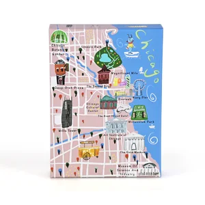 Manufacturer Custom Printed Cartoon Children's Game Puzzle 100 Pieces World Map Jigsaw Puzzle