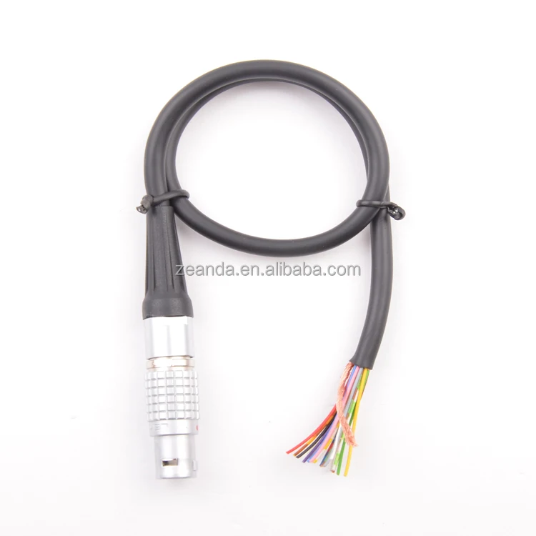 Customized 16-Pin Circular Lemos Aviation Male Plug Cable Extension Medical Connectors
