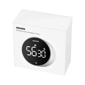 VOCOO Digital Kitchen Timer, Magnetic Countdown Countup Timer with Large  LED Display, Easy for Cooking and for Seniors and Kids to Use -  White(Battery Included) 