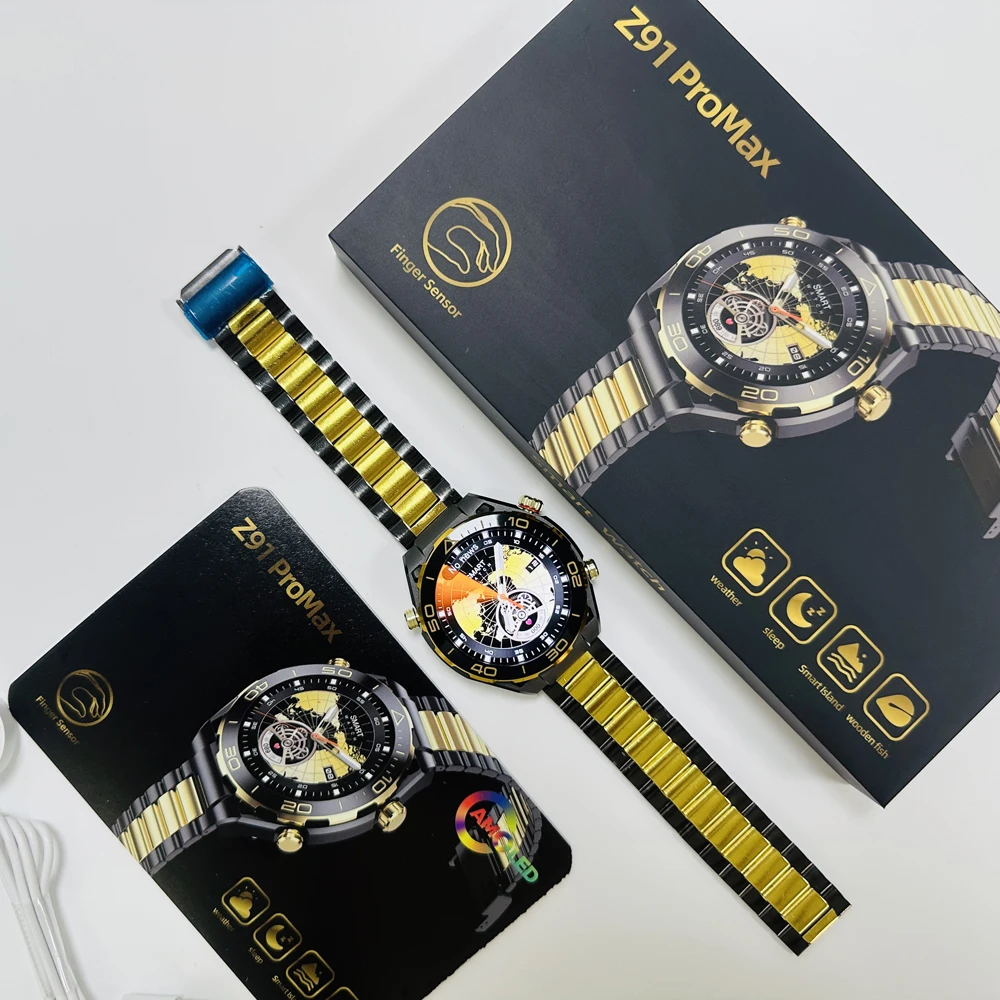 2024 YMX Smartwatch Reloj Inteligente Round Watch Z91 PRO MAX BT