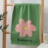 Floral Corridor Towel Green