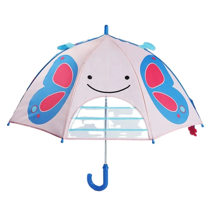 Cartoon Animal Shape Kids Umbrella Polyester Material 90cm Open Diameter Rainproof Back to School Use Custom Printing