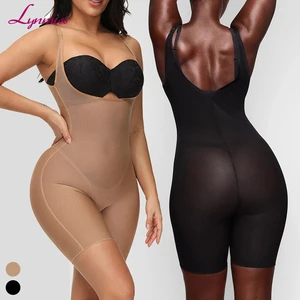 Low Back High Cut Transparent Slimming Tummy Control Shapewear for Women Body Shaping Wear Sheer Bodysuit