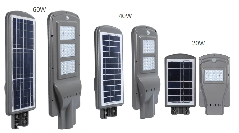 Super Brightness High Quality All In One 20w 40w 60w Outdoor Led Street Solar Light