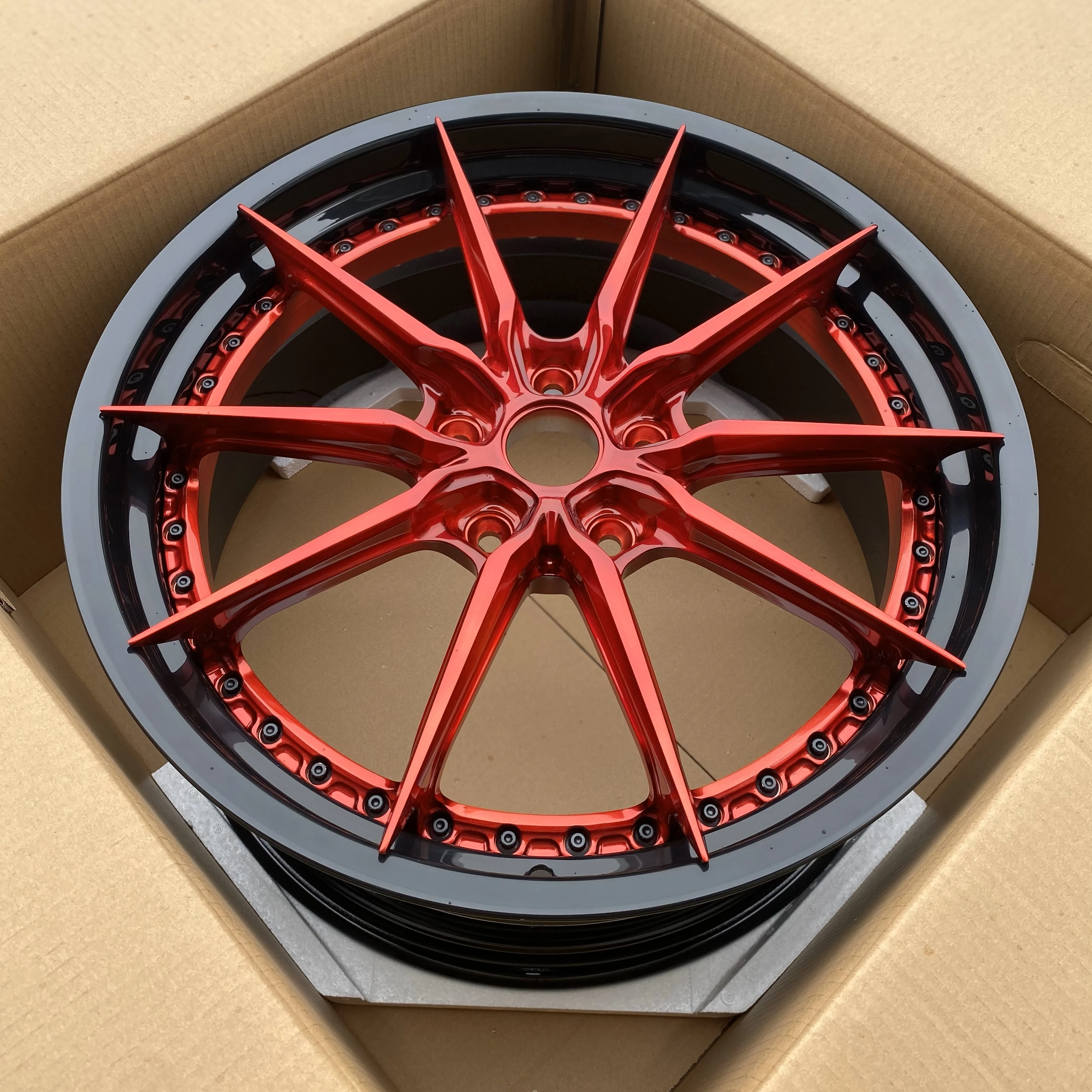 2 piece shiny custom aluminum alloy forged wheels 16 17 18 19 20 21 22 23 24 inch 5x112 5x114.3 5x120 rim hub