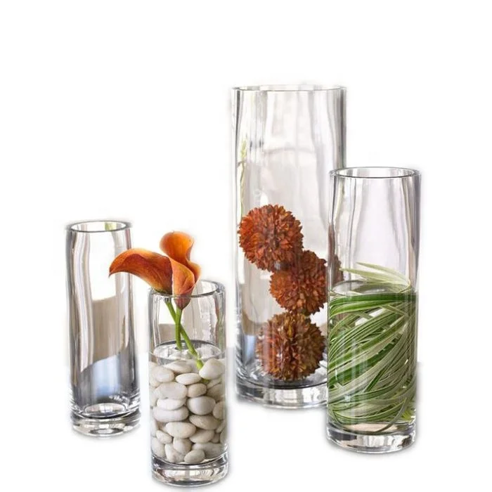 Wholesale Different Size Tableware Slant Cut Glass Bowl Vase for Storage