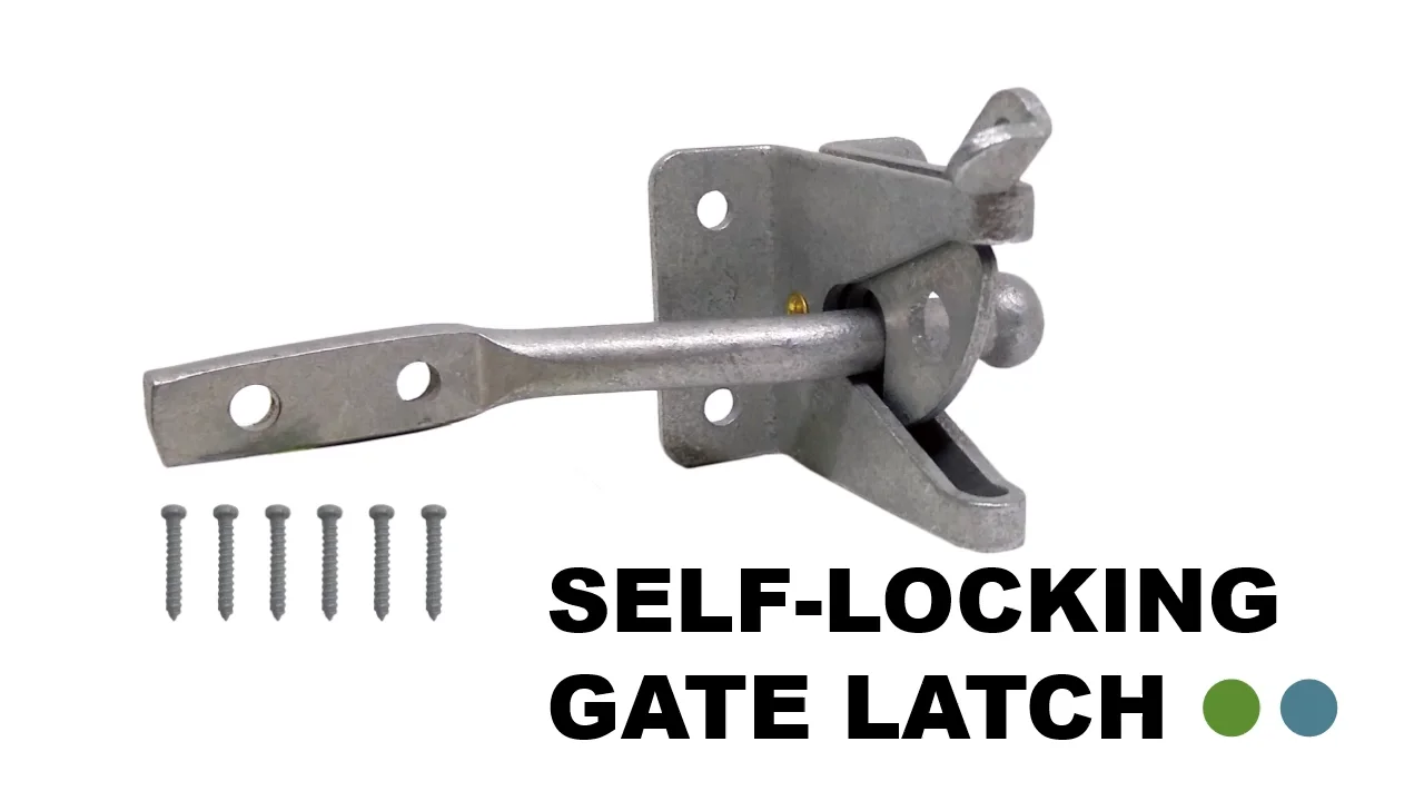 Gate Latch Self Locking Automatic For Wooden Fences Metal Outseinging